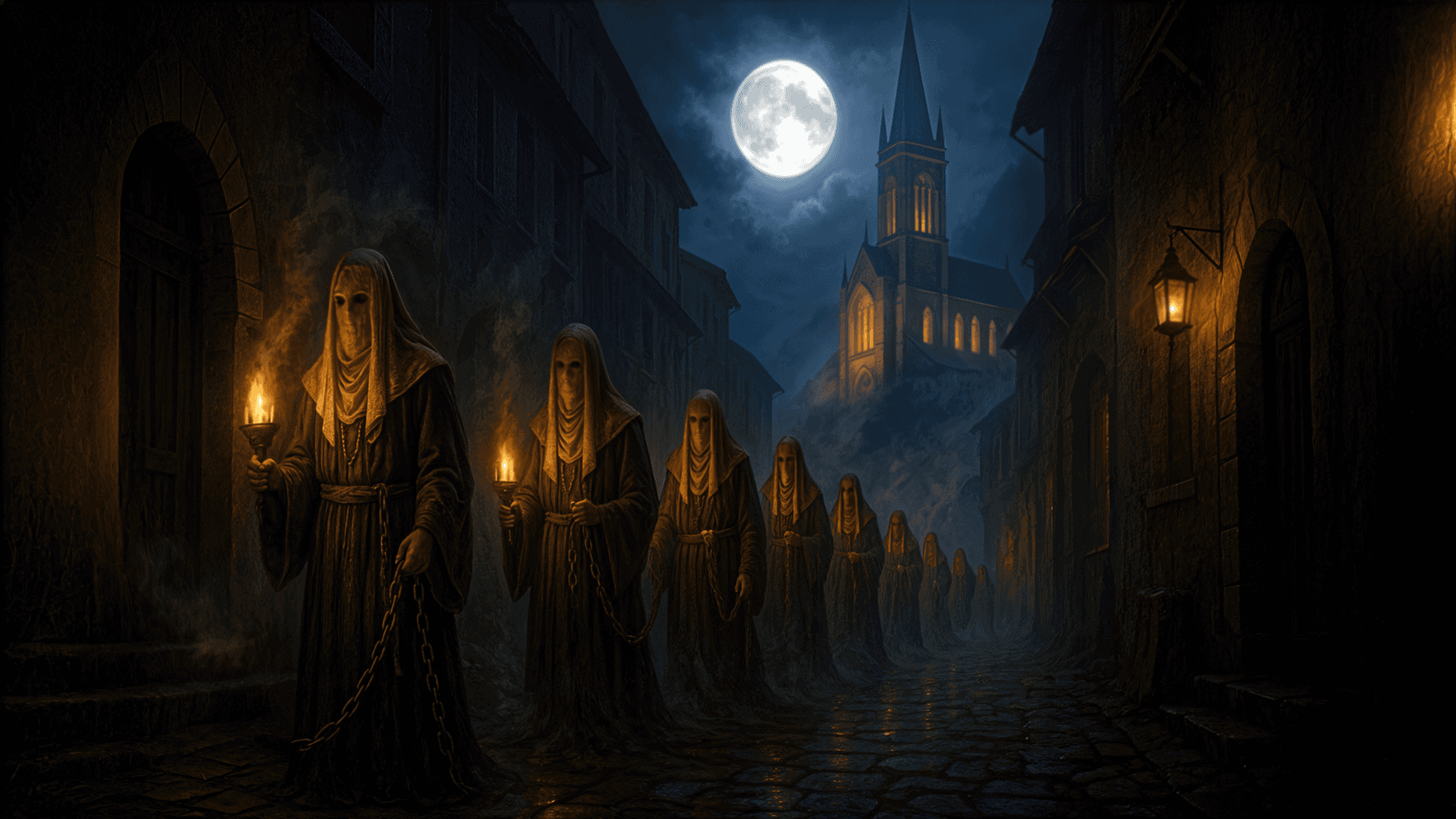 A procession of the faithful